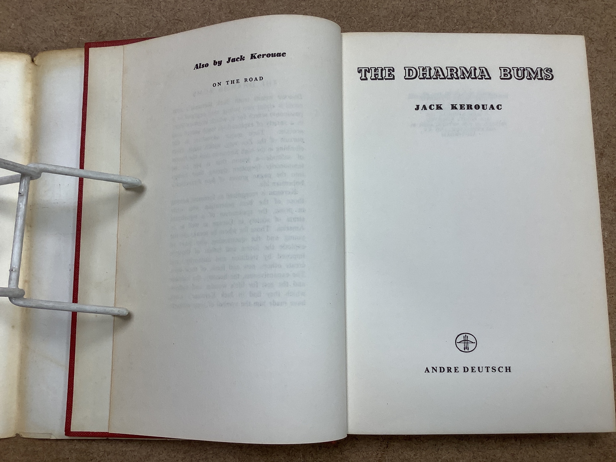 Kerouac, Jack - 3 works - On The Road, 1st English edition, original cloth with unclipped d/j, London, 1958; The Town and the City, 1st UK edition, original cloth with unclipped d/j , ragged and with loss to head of spin